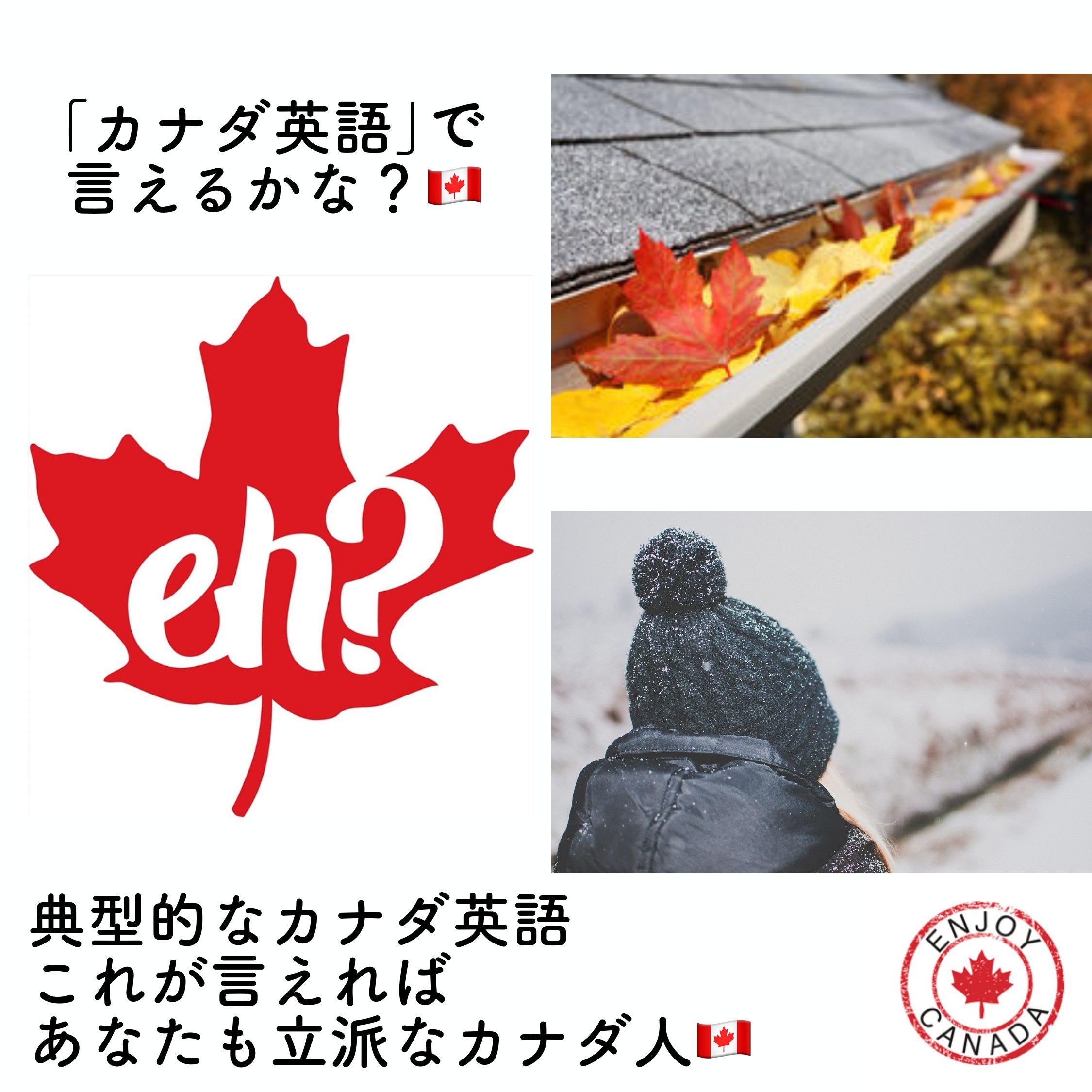 これが言えればあなたもカナダ人 カナダ英語その1 Enjoy Canada International Students Agency